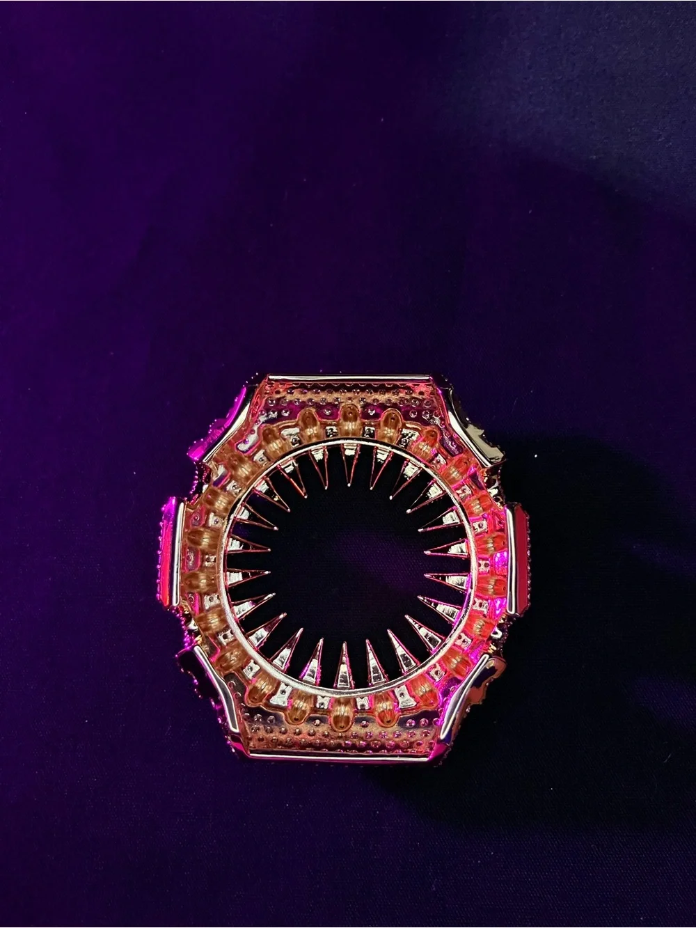 G Shock Moissanite Iced Bezel Rose Gold GM-2100